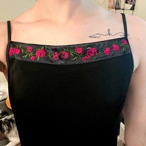 Vintage Rose Embroidered Dress